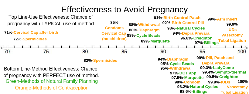 Effectiveness to Avoid Pregnancy